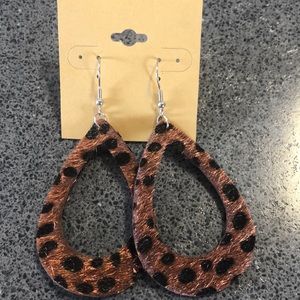 Cheetah print earrings
